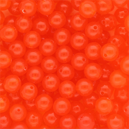 10 mm DQ&reg; acryl kralen shiny Vermillion red