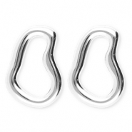 BY31® Roestvrij stalen (RVS) Stainless steel oorbellen / oorstekers irregular Silver