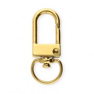 Roestvrij stalen (RVS) Stainless steel onderdelen sleutelhanger 32mm Gold