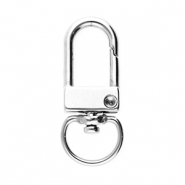 Roestvrij stalen (RVS) Stainless steel onderdelen sleutelhanger 32mm Silver