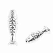 Roestvrij stalen (RVS) stainless steel kralen vis Silver