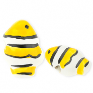 Kralen keramiek clownvis Yellow-white-black