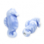 Kralen keramiek zeepaardje Blue