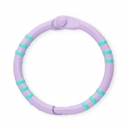 Gekleurde onderdelen sleutelhanger ring Light purple-turquoise