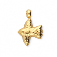 BY31&reg; Roestvrij stalen (RVS) Stainless steel bedels vogel Gold
