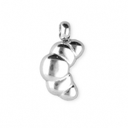 BY31&reg; Roestvrij stalen (RVS) Stainless steel bedels croissant Silver