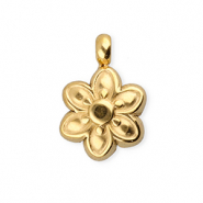BY31&reg; Roestvrij stalen (RVS) Stainless steel bedels bloem Gold