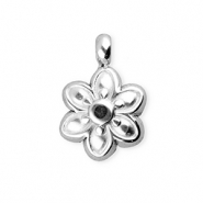 BY31&reg; Roestvrij stalen (RVS) Stainless steel bedels bloem Silver