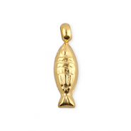 BY31&reg; Roestvrij stalen (RVS) Stainless steel bedels vis Gold
