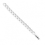 BY31&reg; Roestvrij stalen (RVS) stainless steel onderdelen verlengketting set vis Silver