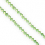 Top Facet kralen rond 4mm Light green-AB coating