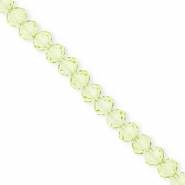 Top Facet kralen 6x5mm disc Light green