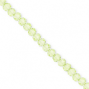 Top Facet kralen 4x3mm disc Light green