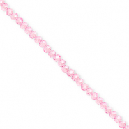Top Facet kralen 3x2mm disc Light pink