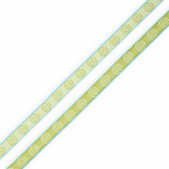 BY31&reg; Lint met tekst spiraal Green-turquoise blue