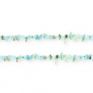 Schelp kralen chipstone Blue