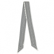 Bandana sjaal met doorlopende streep White-black