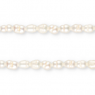 TQ zoetwaterparels rice 6x4mm Natural white