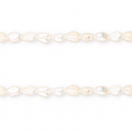TQ zoetwaterparels nugget ovaal 7-8mm Natural white