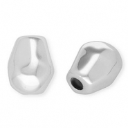 Acryl kralen irregular Silver