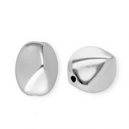 Acryl kralen ovaal Silver