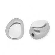Acryl kralen nugget Silver