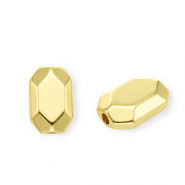 Acryl kralen octagon Gold