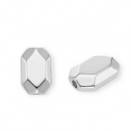 Acryl kralen octagon Silver