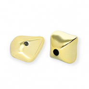Acryl kralen kiezelvormig Gold