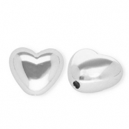 Acryl kralen hart Silver