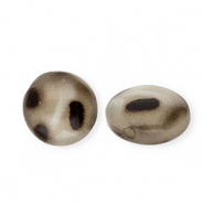 Acryl kralen rondellen met luipaardprint Beige-dark brown
