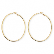 Roestvrij stalen (RVS) Stainless steel oorbellen / creolen Gold