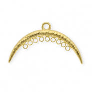 BY31® Roestvrij stalen (RVS) Stainless steel onderdelen tussenstuk boog met 10 oogjes Gold