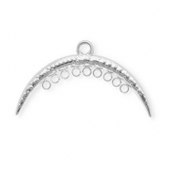 BY31® Roestvrij stalen (RVS) Stainless steel onderdelen tussenstuk boog met 10 oogjes Silver