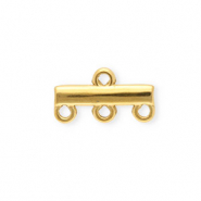 BY31® Roestvrij stalen (RVS) Stainless steel onderdelen tussenstuk bar met 4 oogjes Gold