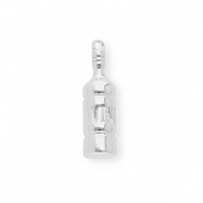BY31® Eco-brass metaal bedels wijnfles Silver