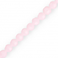Top Facet kralen rond 8 mm Light pink