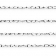 Roestvrij stalen (RVS) Stainless steel onderdelen jasseron fantasieschakel Silver