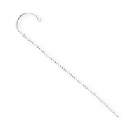 BY31® Roestvrij stalen (RVS) Stainless steel onderdelen oorbellen / creolen met oogje Silver