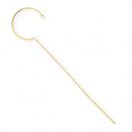 BY31® Roestvrij stalen (RVS) Stainless steel onderdelen oorbellen / creolen met oogje Gold