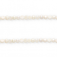 Imperfecte zoetwaterparels nugget rond 7mm Naturel white