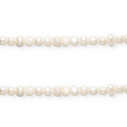 Imperfecte zoetwaterparels nugget rond 8-9mm Naturel white