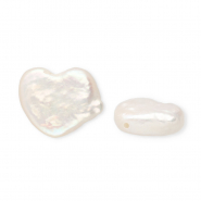 Imperfecte zoetwaterparels Pearl white