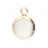 Imperfecte zoetwaterparels bedel rond Gold-Natural white
