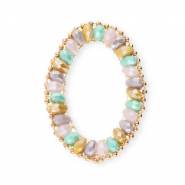 Top facet hangers ovaal Multicolour AB-gold