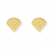 Roestvrij stalen (RVS) Stainless steel onderdelen  oorbellen / oorstekers met oogje Gold