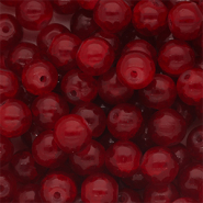 8 mm glaskralen Burgundy red