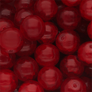 12 mm glaskralen Burgundy red