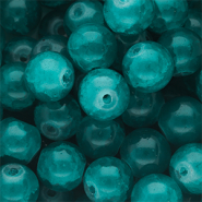 10 mm glaskralen Teal green
