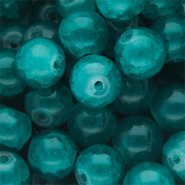 12 mm glaskralen Teal green